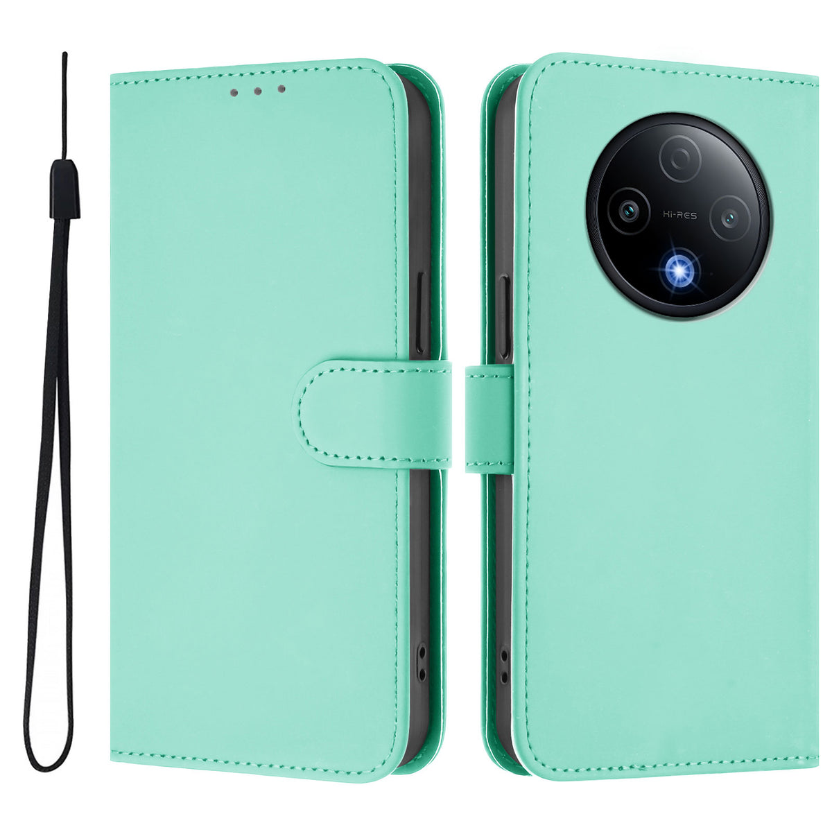 Xiaomi Redmi 15 4G (EU) (171mm) Fodral Enfärgat Plånboksfodral i Läder med mobilrem