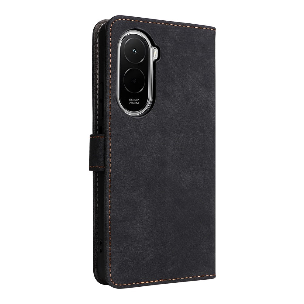 For Xiaomi Poco M7 Plus 5G / Poco M7 4G (169mm) Case Wallet RFID Blocking PU Leather Phone Cover Stand with Strap