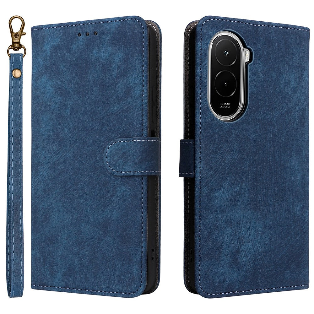 For Xiaomi Poco M7 Plus 5G / Poco M7 4G (169mm) Case Wallet RFID Blocking PU Leather Phone Cover Stand with Strap