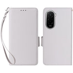 For Xiaomi Poco M7 Plus 5G / Poco M7 4G (169mm) Case Litchi Texture Wallet Leather Phone Cover with Wrist Strap