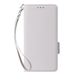 For Xiaomi Poco M7 Plus 5G / Poco M7 4G (169mm) Case Litchi Texture Wallet Leather Phone Cover with Wrist Strap