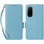 For Xiaomi Poco M7 Plus 5G / Poco M7 4G (169mm) Case Litchi Texture Wallet Leather Phone Cover with Wrist Strap