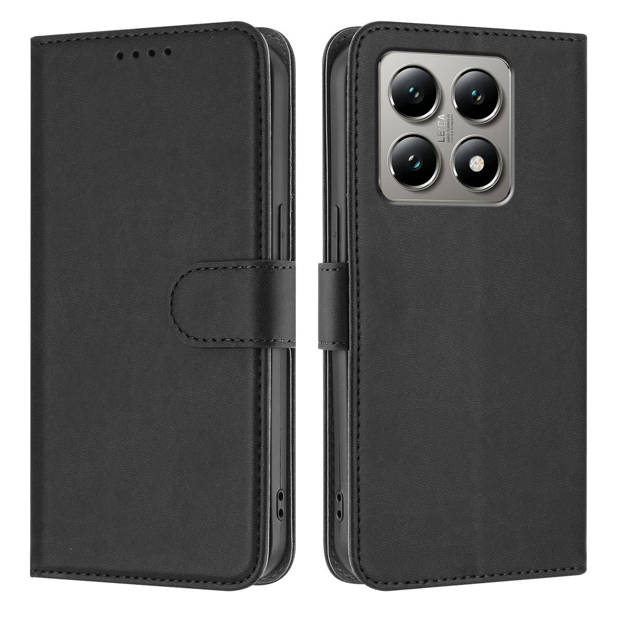 For Xiaomi 15T Leather Case Solid Color Phone Cover with Wallet