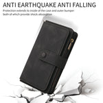 For Xiaomi Poco M7 Pro 5G / Xiaomi Redmi Note 14 5G Zipper Wallet Case with 15 Card Slots and Strap Leather Phone Cover