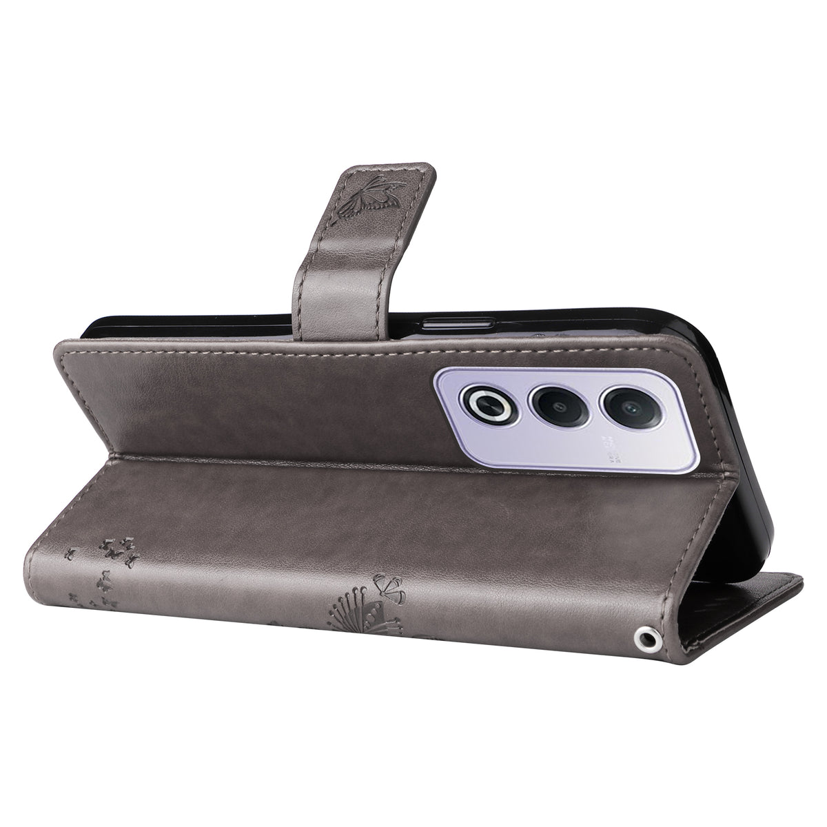 Mobilcover til Oppo A5 5G / Oppo A3 Pro (Indien) 5G / Oppo A3 Pro (Global) 5G / Oppo A80 5G / Oppo K12x 5G (Global) / Oppo A3x 5G (Kina) / Oppo A3x Vitality Edition / Oppo A5 4G med stativ, lædertegnebøger og katteklomønster