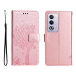 Mobilcover til Oppo A5 5G / Oppo A3 Pro (Indien) 5G / Oppo A3 Pro (Global) 5G / Oppo A80 5G / Oppo K12x 5G (Global) / Oppo A3x 5G (Kina) / Oppo A3x Vitality Edition / Oppo A5 4G med stativ, lædertegnebøger og katteklomønster