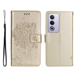 Mobilcover til Oppo A5 5G / Oppo A3 Pro (Indien) 5G / Oppo A3 Pro (Global) 5G / Oppo A80 5G / Oppo K12x 5G (Global) / Oppo A3x 5G (Kina) / Oppo A3x Vitality Edition / Oppo A5 4G med stativ, lædertegnebøger og katteklomønster