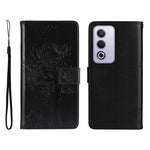 Mobilcover til Oppo A5 5G / Oppo A3 Pro (Indien) 5G / Oppo A3 Pro (Global) 5G / Oppo A80 5G / Oppo K12x 5G (Global) / Oppo A3x 5G (Kina) / Oppo A3x Vitality Edition / Oppo A5 4G med stativ, lædertegnebøger og katteklomønster