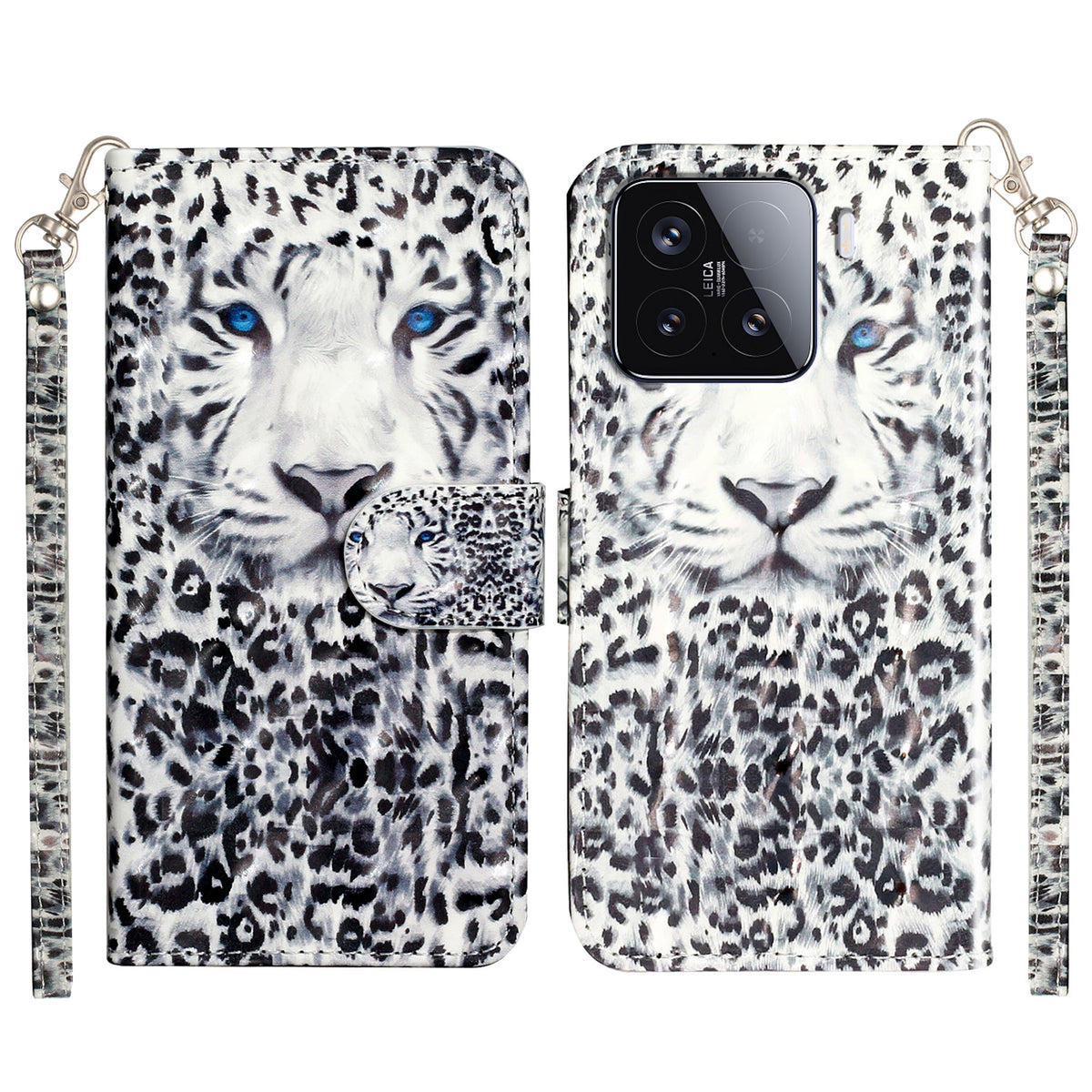 For Xiaomi 15T Wallet Case 3D Pattern Printed Leather Phone Cover with Strap