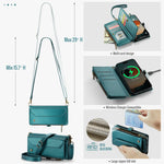 CASEME For iPhone 18 Pro Max / 17 Pro Max Leather Case C36 Zipper 10 Card Slots Phone Cover with Straps