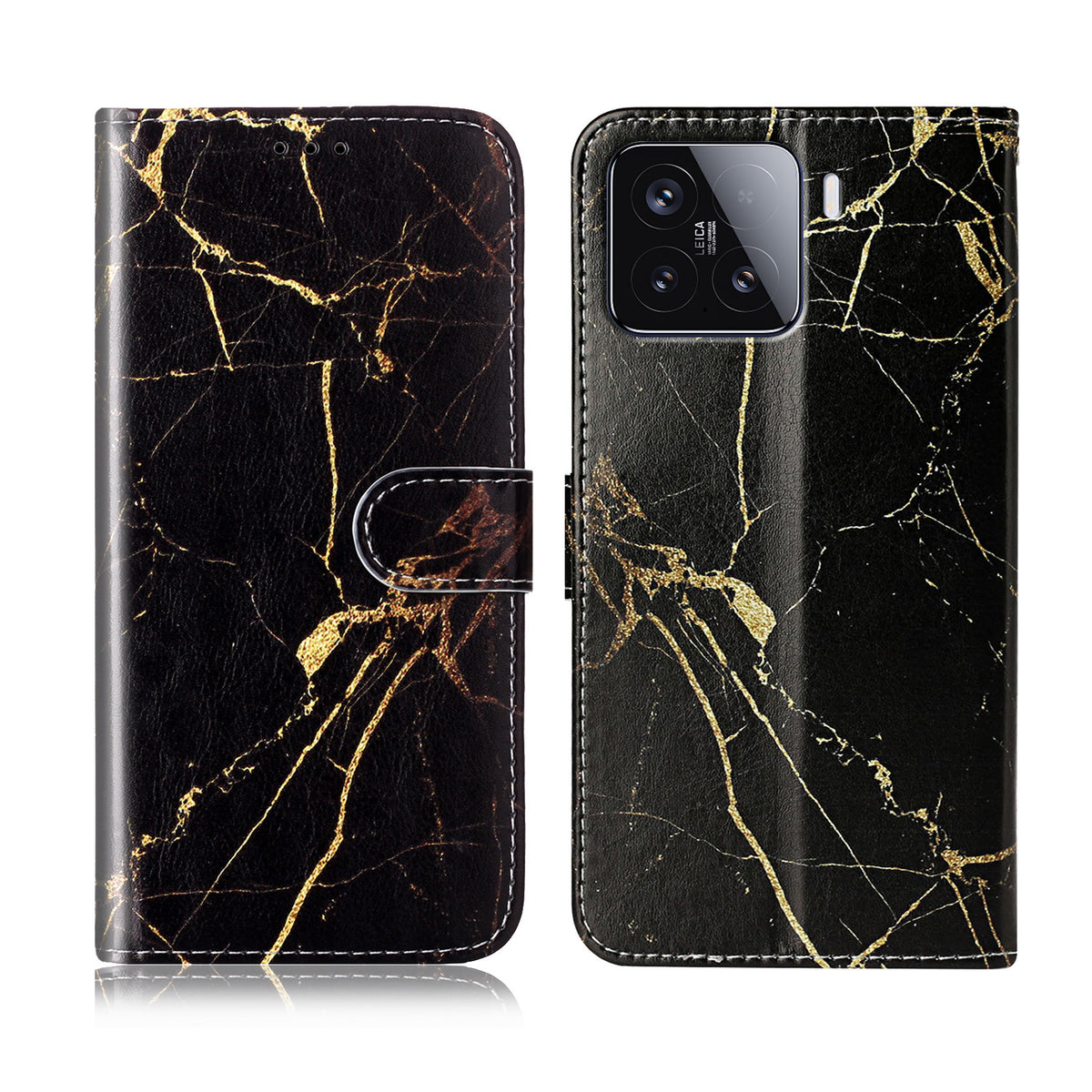 For Xiaomi 15T Pro Stand Case Marble Painted Folio Flip Leather Wallet Phone Cover