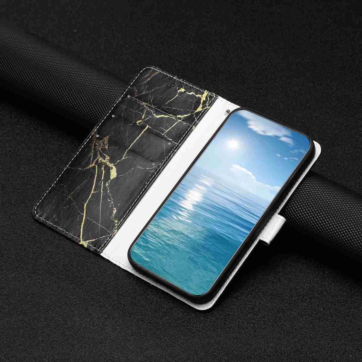 For Xiaomi 15T Pro Stand Case Marble Painted Folio Flip Leather Wallet Phone Cover
