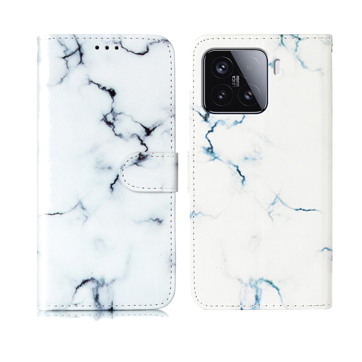 For Xiaomi 15T Pro Stand Case Marble Painted Folio Flip Leather Wallet Phone Cover