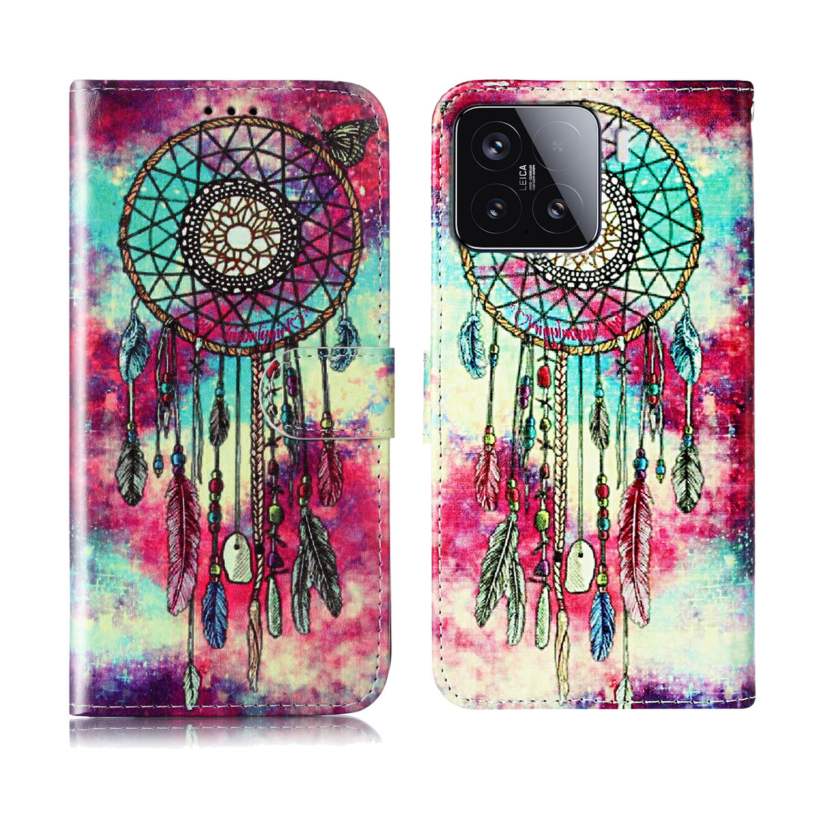 For Xiaomi 15T Pro Stand Case Marble Painted Folio Flip Leather Wallet Phone Cover