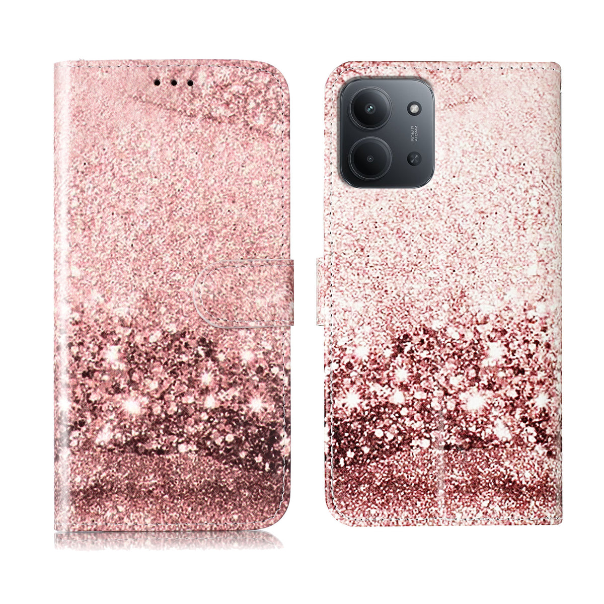 For Xiaomi Redmi 15C 4G (Global) (171mm) Stand Case Marble Painted Folio Flip Leather Wallet Phone Cover