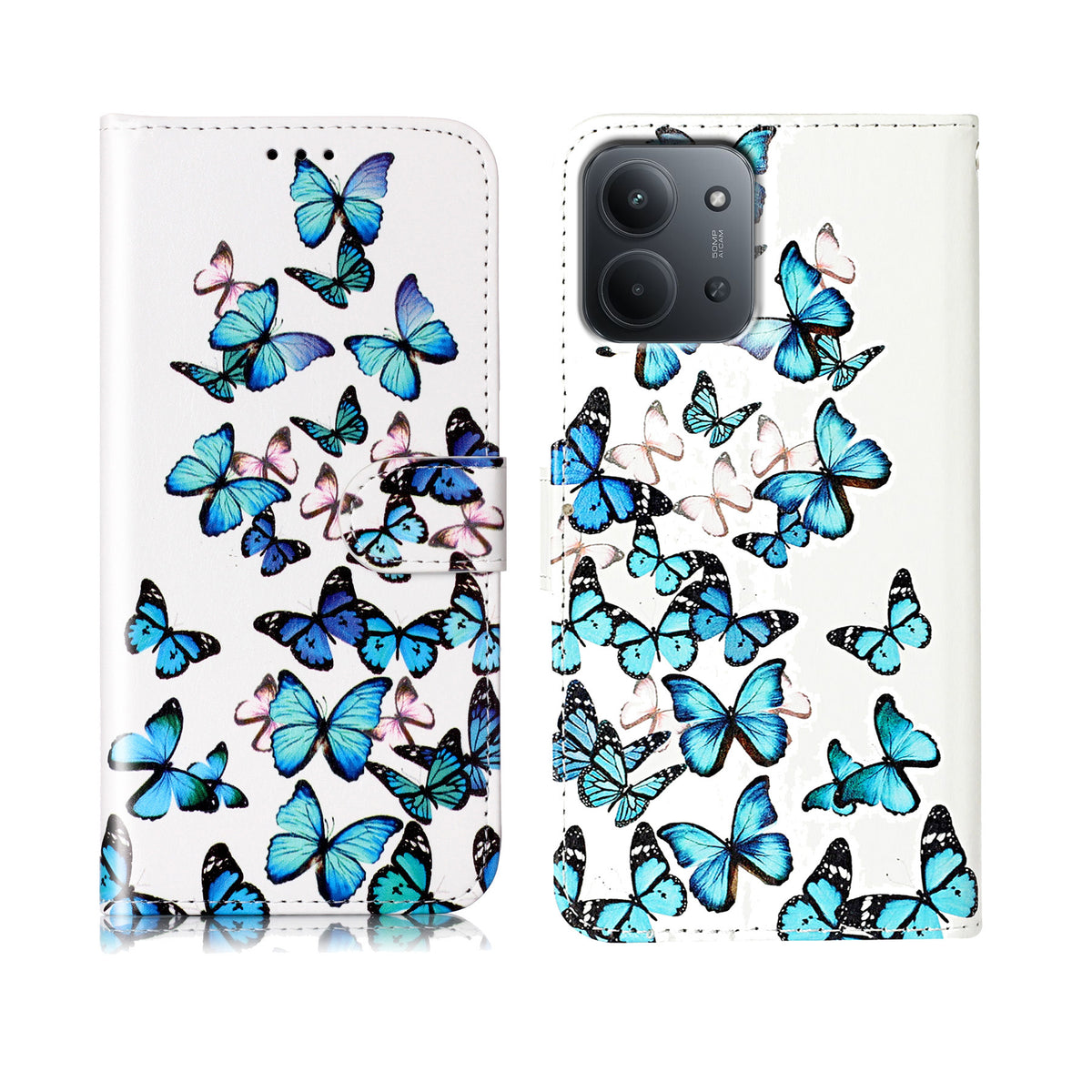 For Xiaomi Redmi 15C 4G (Global) (171mm) Stand Case Marble Painted Folio Flip Leather Wallet Phone Cover