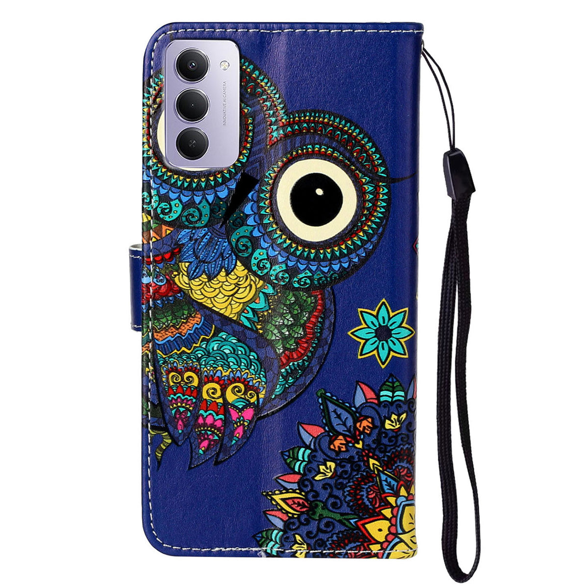 For Xiaomi Redmi 15 5G (EU) (171mm) / Xiaomi Redmi 15 4G (EU) (171mm) Case Pattern Leather Wallet Phone Cover with Strap