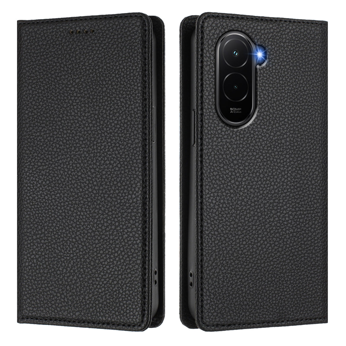 For Xiaomi Poco M7 Plus 5G / M7 4G (169mm) Wallet Case RFID Blocking Litchi Texture Leather Mobile Cover