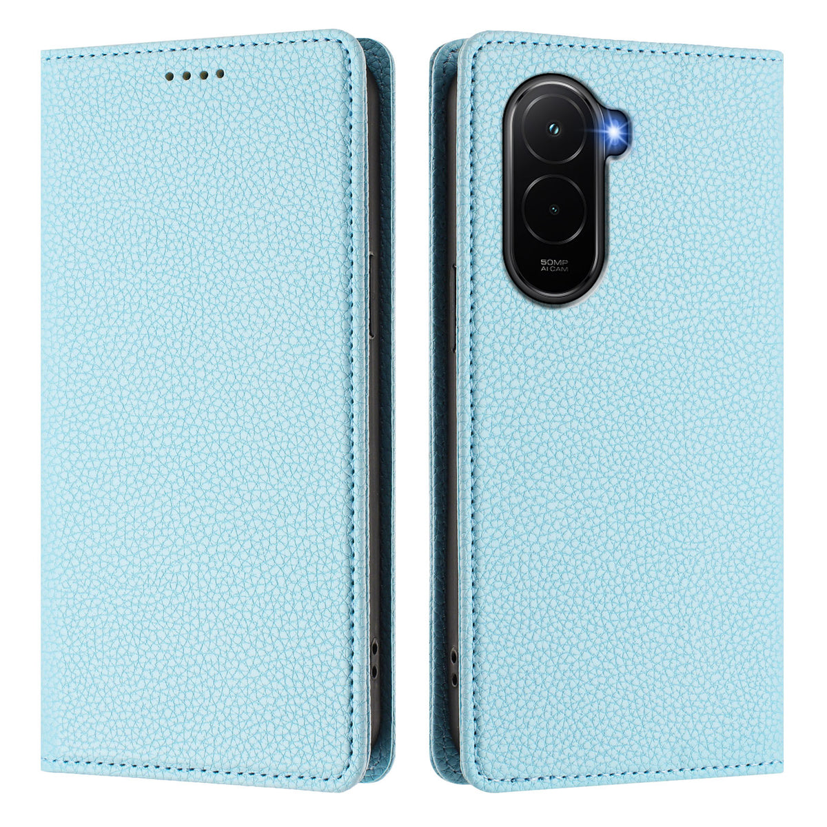 For Xiaomi Poco M7 Plus 5G / M7 4G (169mm) Wallet Case RFID Blocking Litchi Texture Leather Mobile Cover