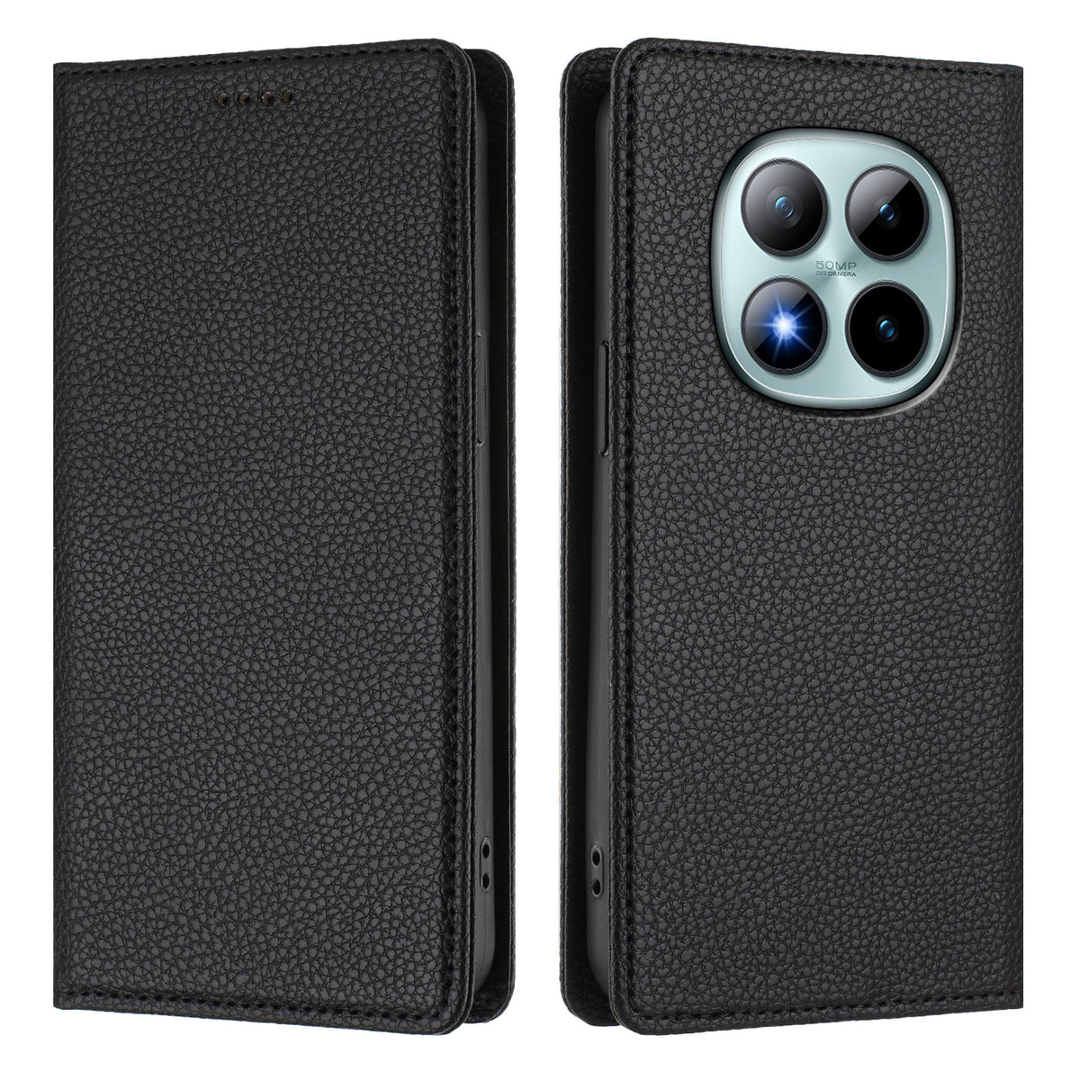 For Xiaomi Poco M8 Pro 5G / Redmi Note 15 Pro+ 5G (Global) Wallet Case RFID Blocking Litchi Texture Leather Mobile Cover