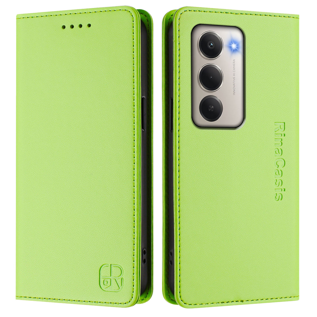 For Xiaomi Redmi 15 4G (EU) (171mm) Leather Case RINACASIS RC01 Phone Cover with RFID Blocking Wallet Stand