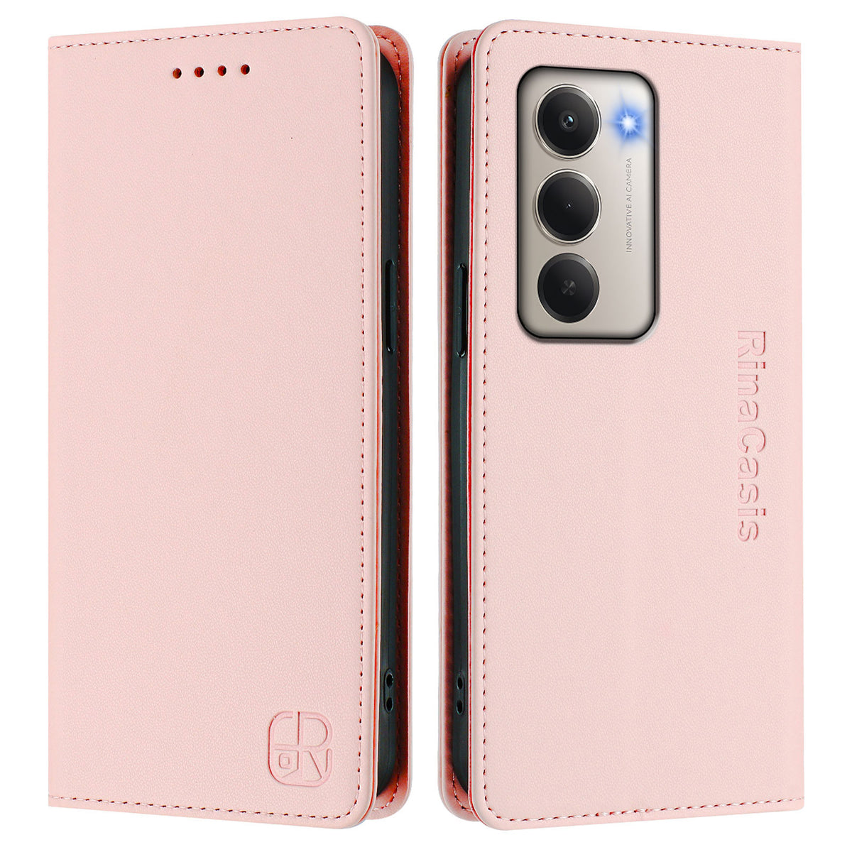 For Xiaomi Redmi 15 4G (EU) (171mm) Leather Case RINACASIS RC01 Phone Cover with RFID Blocking Wallet Stand