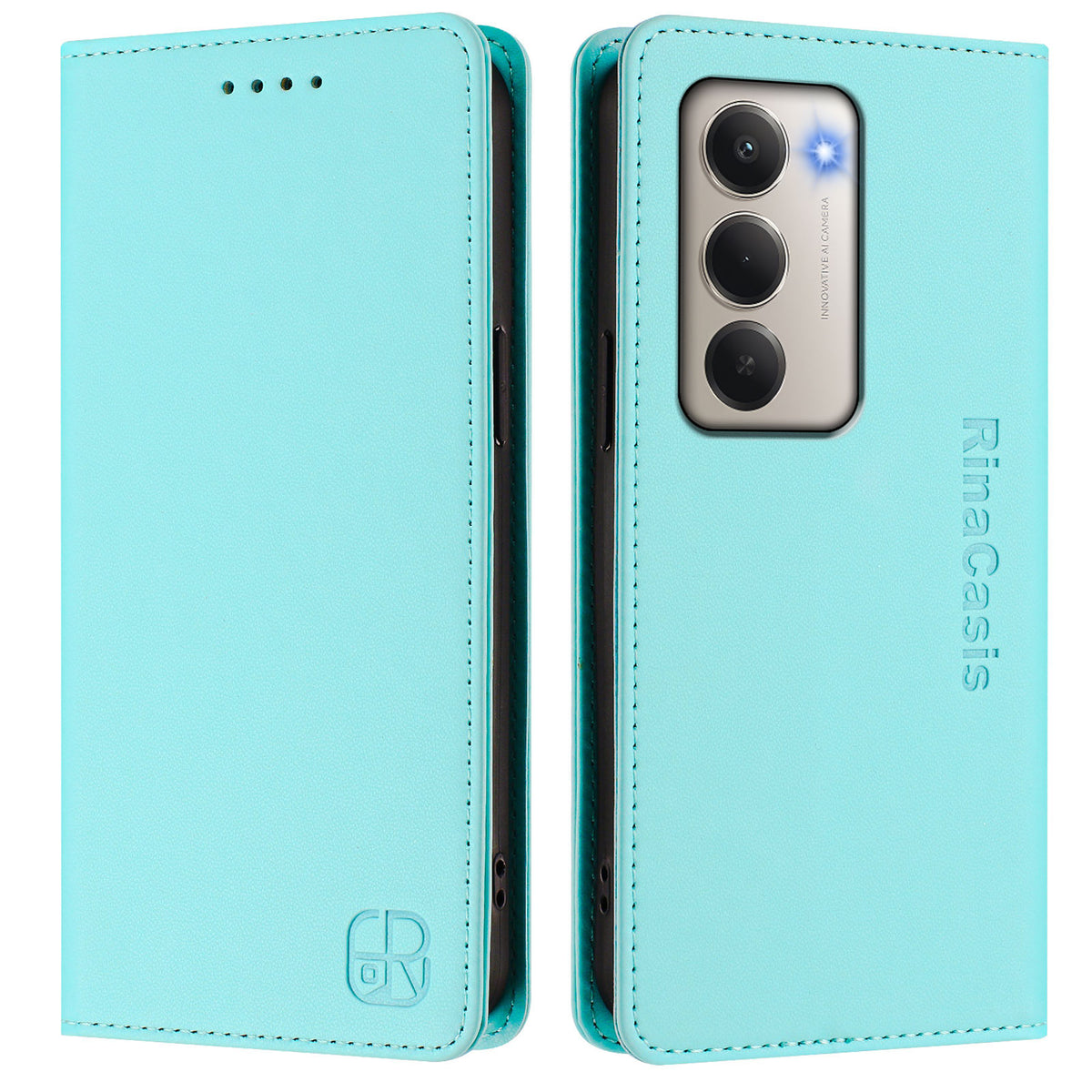 For Xiaomi Redmi 15 4G (EU) (171mm) Leather Case RINACASIS RC01 Phone Cover with RFID Blocking Wallet Stand