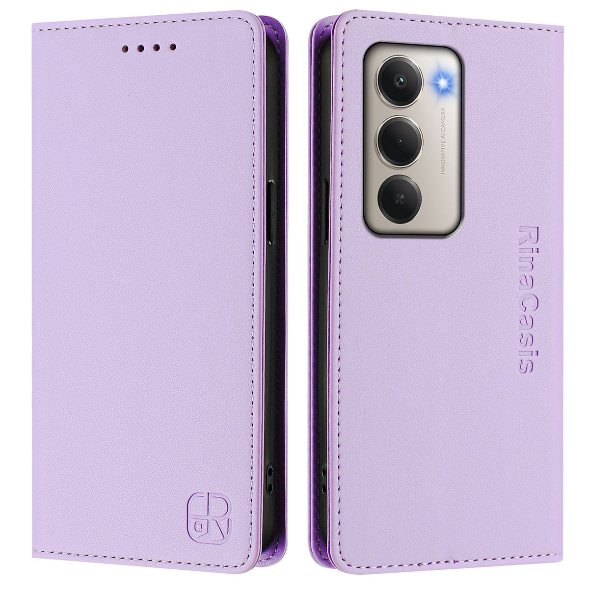 For Xiaomi Redmi 15 4G (EU) (171mm) Leather Case RINACASIS RC01 Phone Cover with RFID Blocking Wallet Stand
