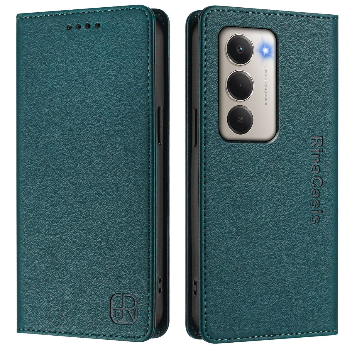 For Xiaomi Redmi 15 4G (EU) (171mm) Leather Case RINACASIS RC01 Phone Cover with RFID Blocking Wallet Stand