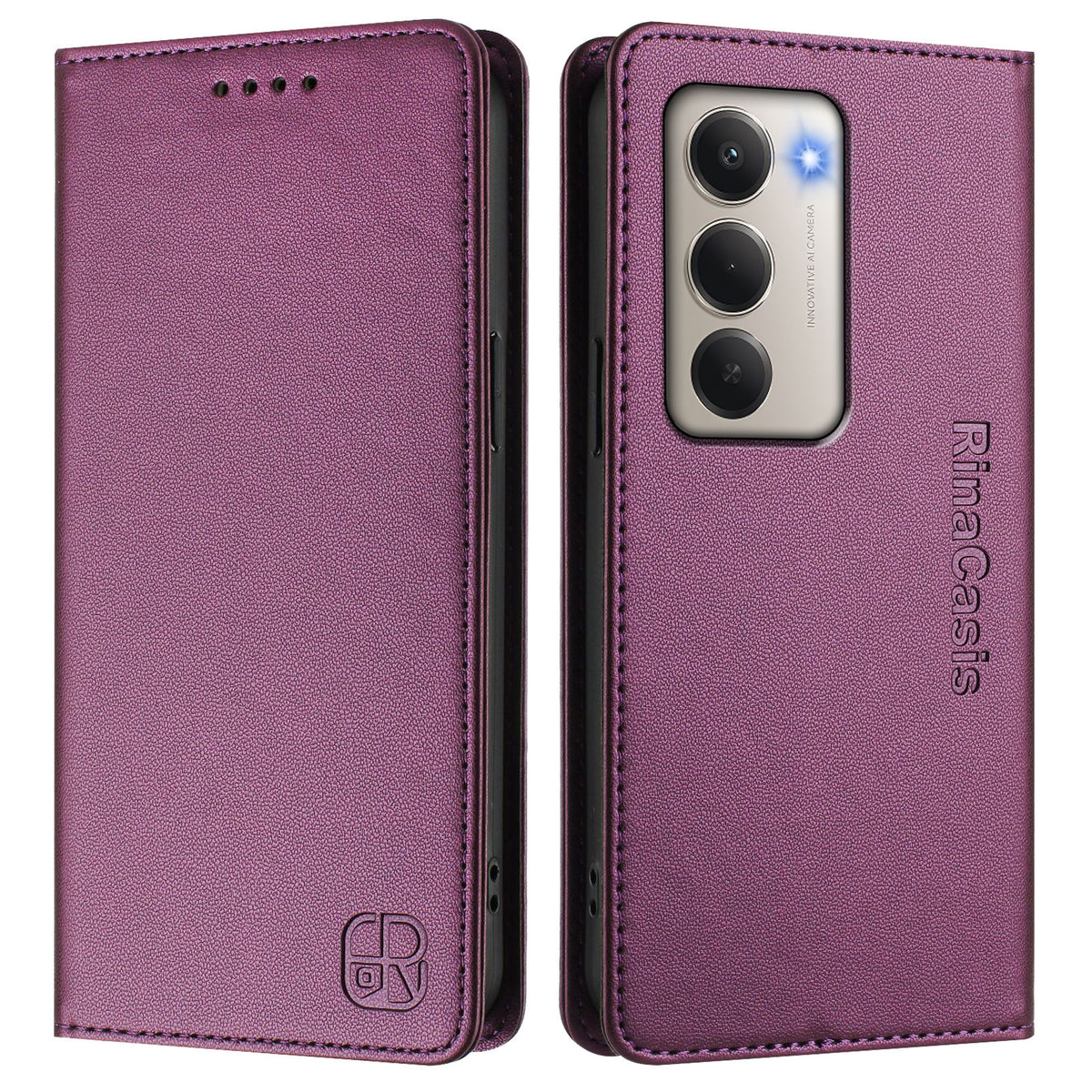 For Xiaomi Redmi 15 4G (EU) (171mm) Leather Case RINACASIS RC01 Phone Cover with RFID Blocking Wallet Stand
