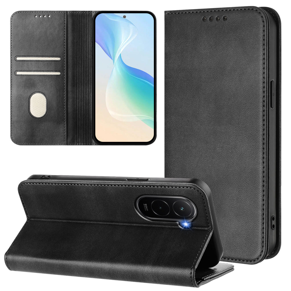 For Xiaomi Poco M7 Plus 5G / M7 4G (169mm) Wallet Cases Retro Texture RFID Blocking Leather Phone Cover
