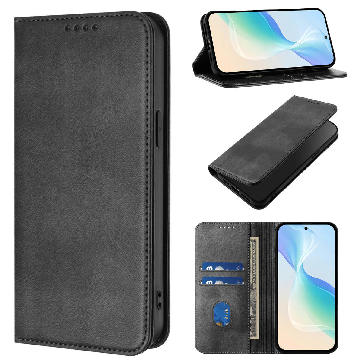 For Xiaomi Poco M7 Plus 5G / M7 4G (169mm) Wallet Cases Retro Texture RFID Blocking Leather Phone Cover