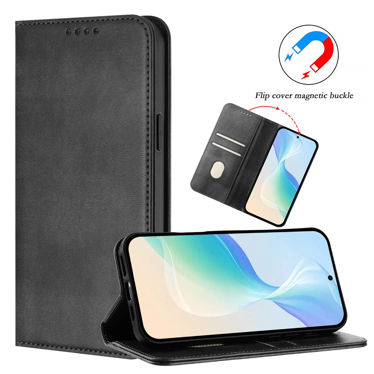 For Xiaomi Poco M7 Plus 5G / M7 4G (169mm) Wallet Cases Retro Texture RFID Blocking Leather Phone Cover