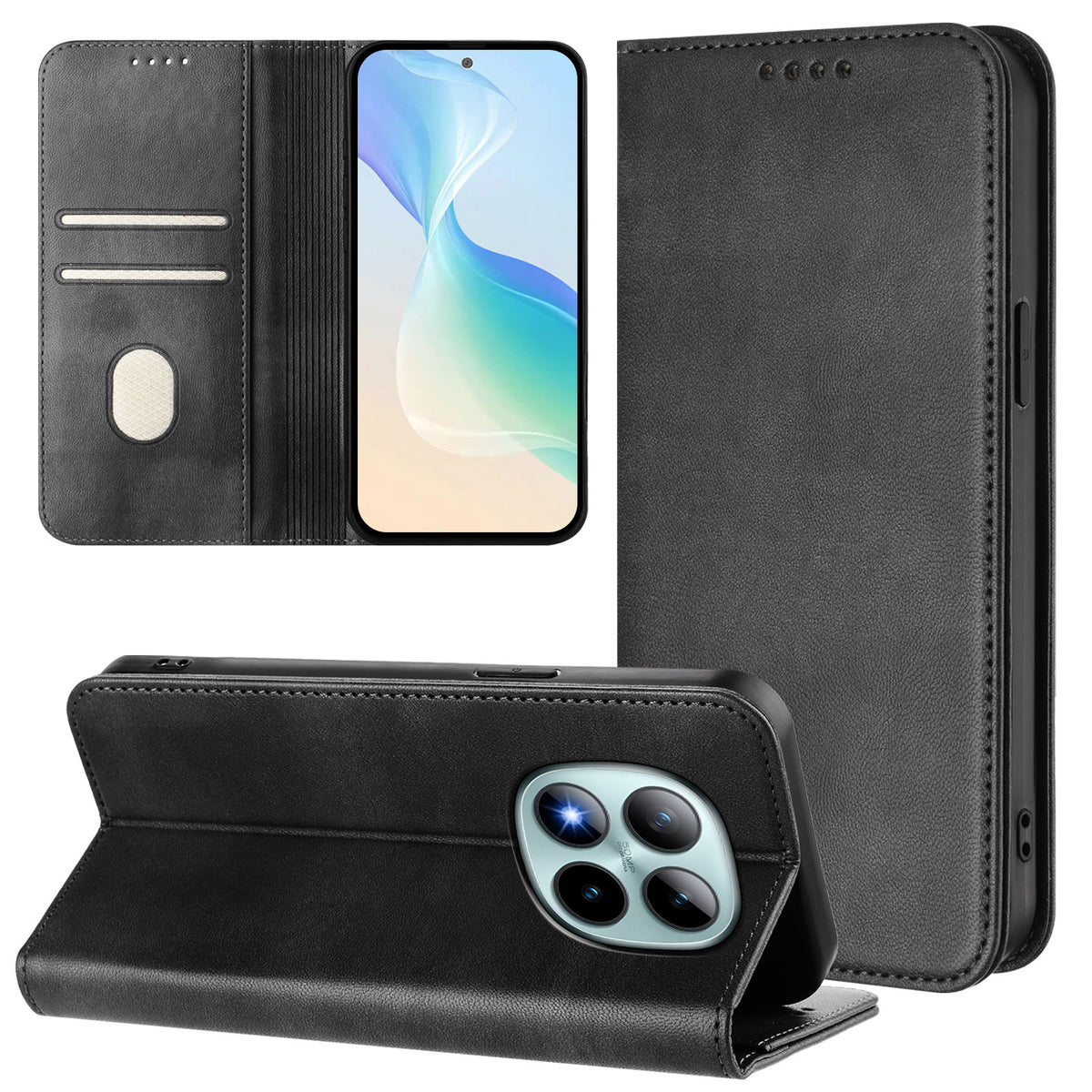 For Xiaomi Poco M8 Pro 5G / Redmi Note 15 Pro+ 5G (Global) Wallet Cases Retro Texture RFID Blocking Leather Phone Cover