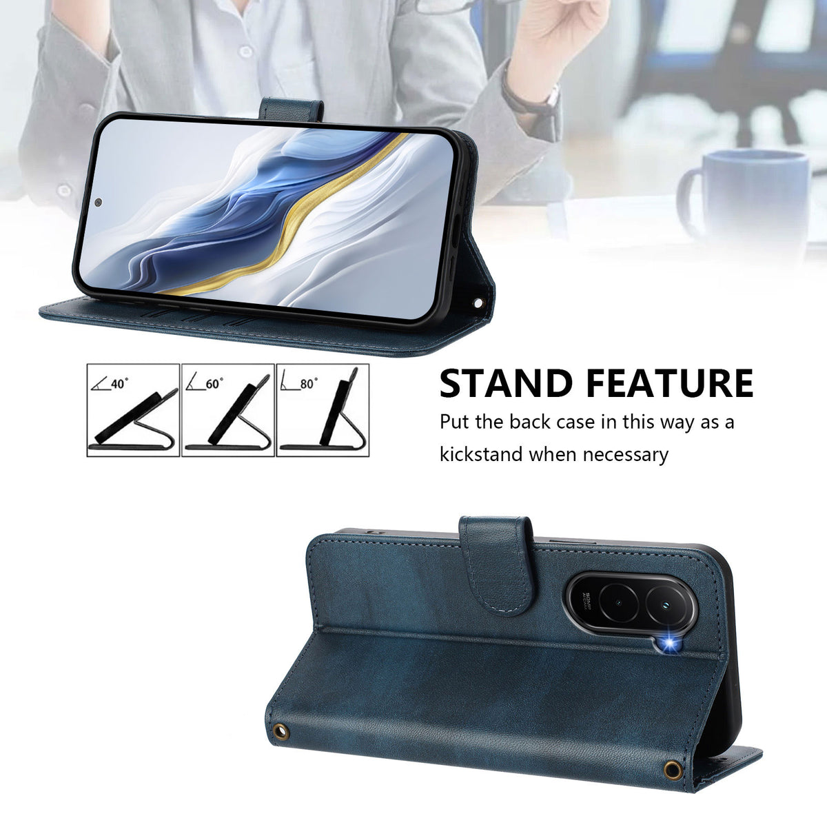 For Xiaomi Poco M7 Plus 5G / M7 4G (169mm) Cases Wallet Stand Retro Texture Leather Phone Cover with Lanyard