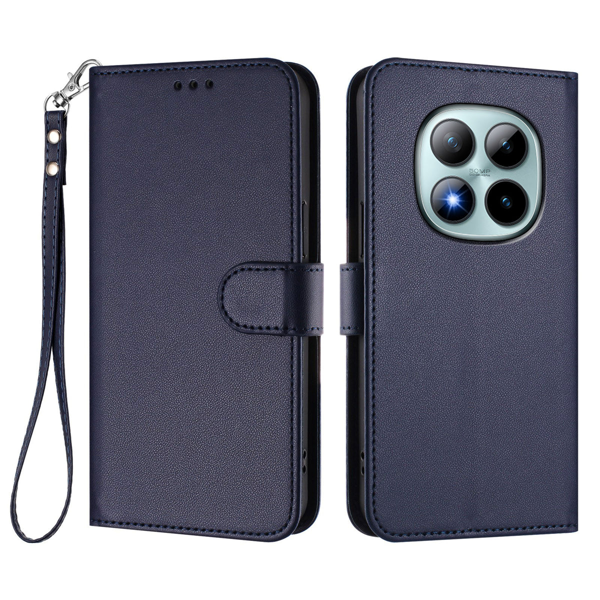 For Xiaomi Poco M8 Pro 5G / Redmi Note 15 Pro+ 5G (Global) Leather Case Wallet Stand Phone Cover with Wrist Strap