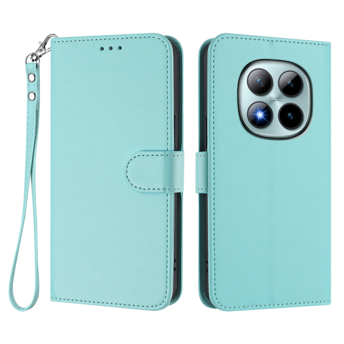 For Xiaomi Poco M8 Pro 5G / Redmi Note 15 Pro+ 5G (Global) Leather Case Wallet Stand Phone Cover with Wrist Strap