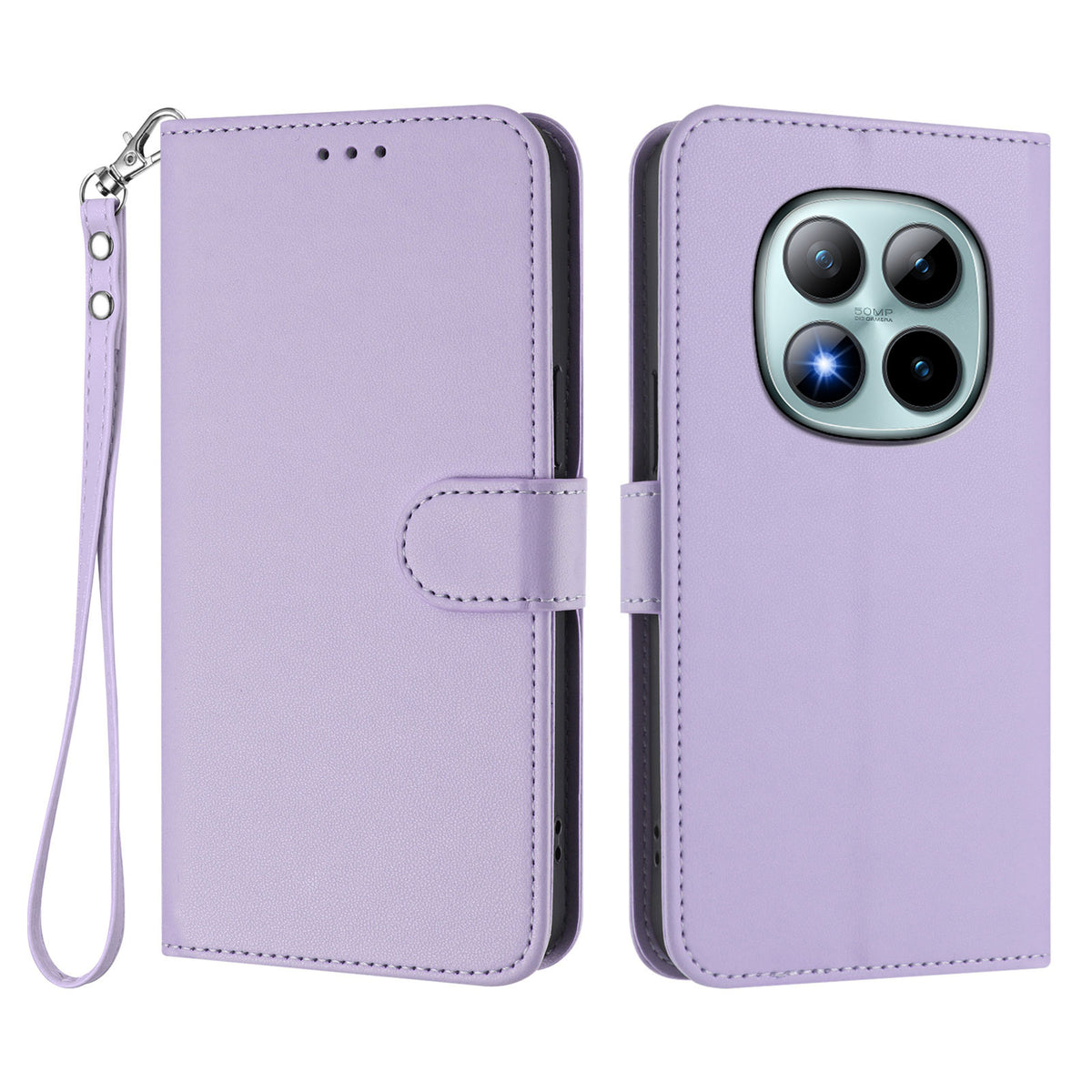 For Xiaomi Poco M8 Pro 5G / Redmi Note 15 Pro+ 5G (Global) Leather Case Wallet Stand Phone Cover with Wrist Strap