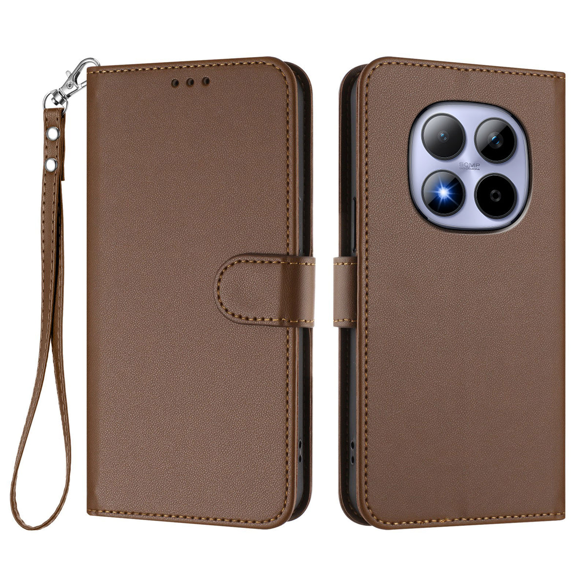 For Xiaomi Redmi Note 15 Pro 5G (Global) Leather Case Wallet Stand Phone Cover with Wrist Strap