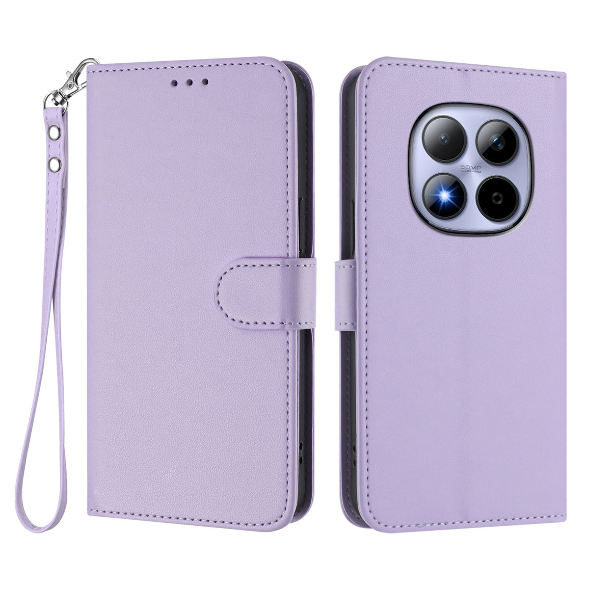 For Xiaomi Redmi Note 15 Pro 5G (Global) Leather Case Wallet Stand Phone Cover with Wrist Strap