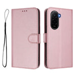 For Xiaomi Poco M7 Plus 5G / M7 4G (169mm) Wallet Case RFID Blocking Calf Texture Leather Stand Phone Cover with Strap