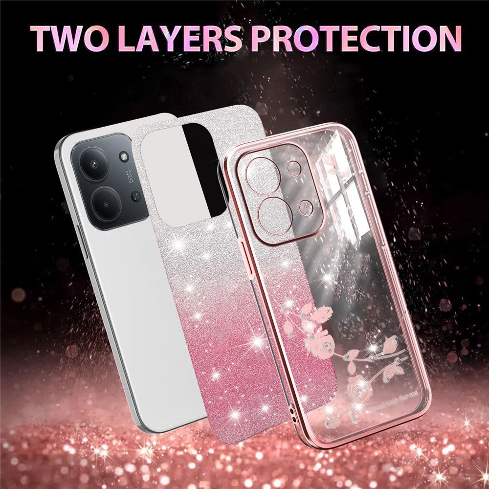 KADEM For Xiaomi Redmi 15C 4G (Global) (171mm) Case Flower TPU Flexible Gradient Phone Cover