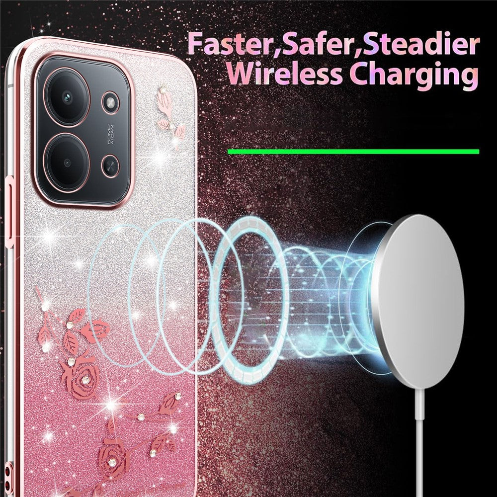 KADEM For Xiaomi Redmi 15C 4G (Global) (171mm) Case Flower TPU Flexible Gradient Phone Cover