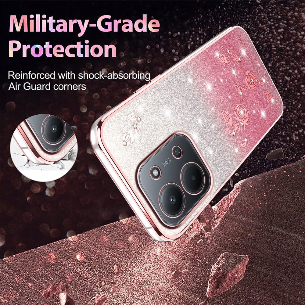 KADEM For Xiaomi Redmi 15C 4G (Global) (171mm) Case Flower TPU Flexible Gradient Phone Cover