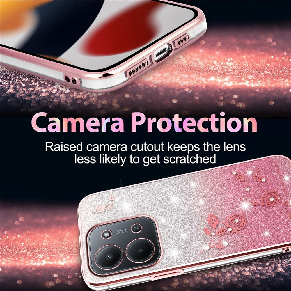 KADEM For Xiaomi Redmi 15C 4G (Global) (171mm) Case Flower TPU Flexible Gradient Phone Cover