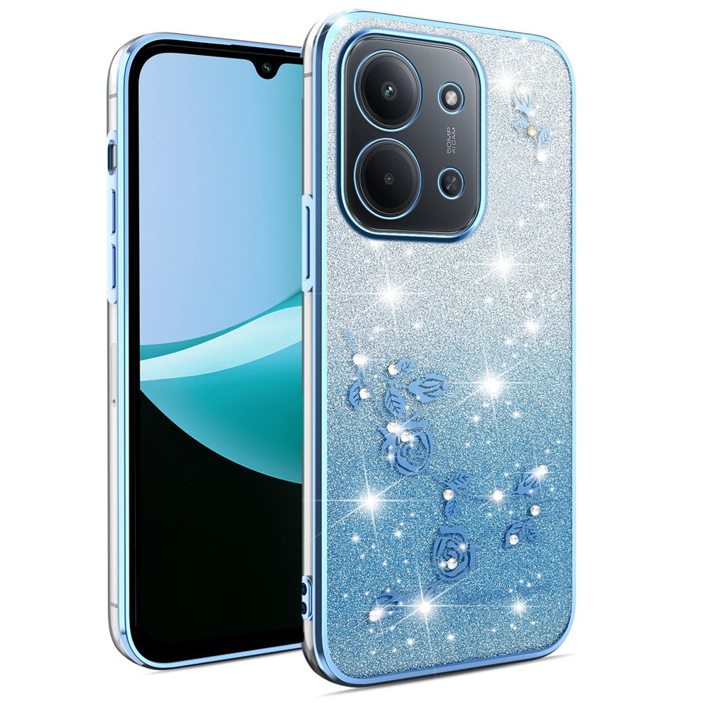 KADEM Phone Case For Xiaomi Redmi 15C 4G (EU) (173mm) / 15C 5G (EU) (173mm) / Poco C85 4G (173mm) Flower TPU Flexible Gradient Back Cover