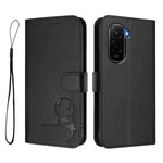 For Xiaomi Poco M7 Plus 5G / M7 4G (169mm) Case Panda Imprint RFID Blocking Wallet Leather Phone Cover with Wrist Strap