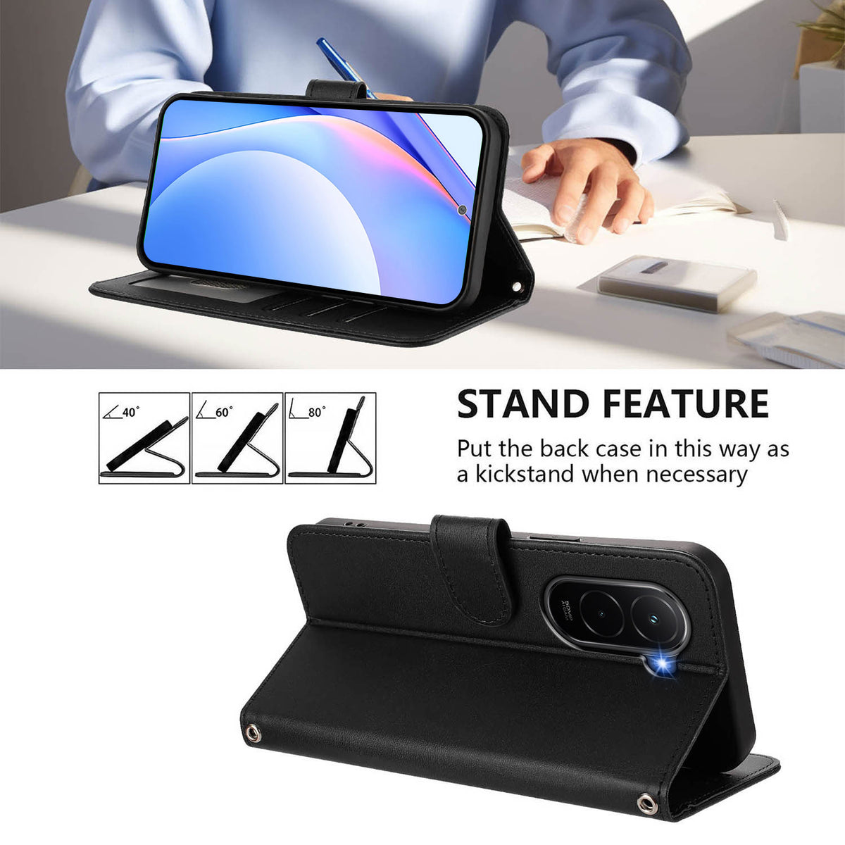 For Xiaomi Poco M7 Plus 5G / M7 4G (169mm) Case Panda Imprint RFID Blocking Wallet Leather Phone Cover with Wrist Strap