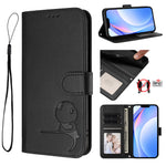 For Xiaomi Poco M7 Plus 5G / M7 4G (169mm) Case Panda Imprint RFID Blocking Wallet Leather Phone Cover with Wrist Strap