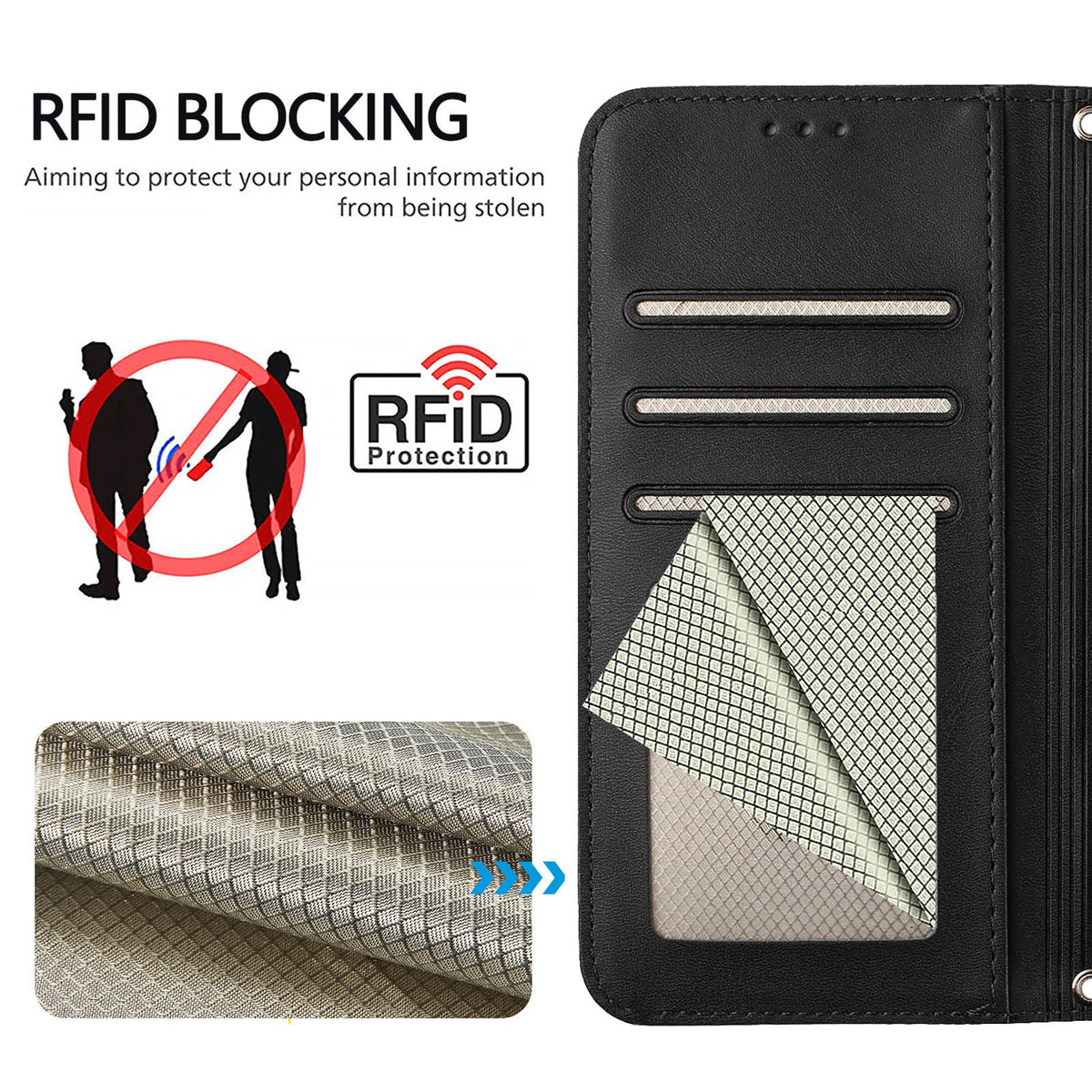 For Xiaomi Redmi 15 4G (EU) (171mm) Case Panda Imprint RFID Blocking Wallet Leather Phone Cover with Wrist Strap